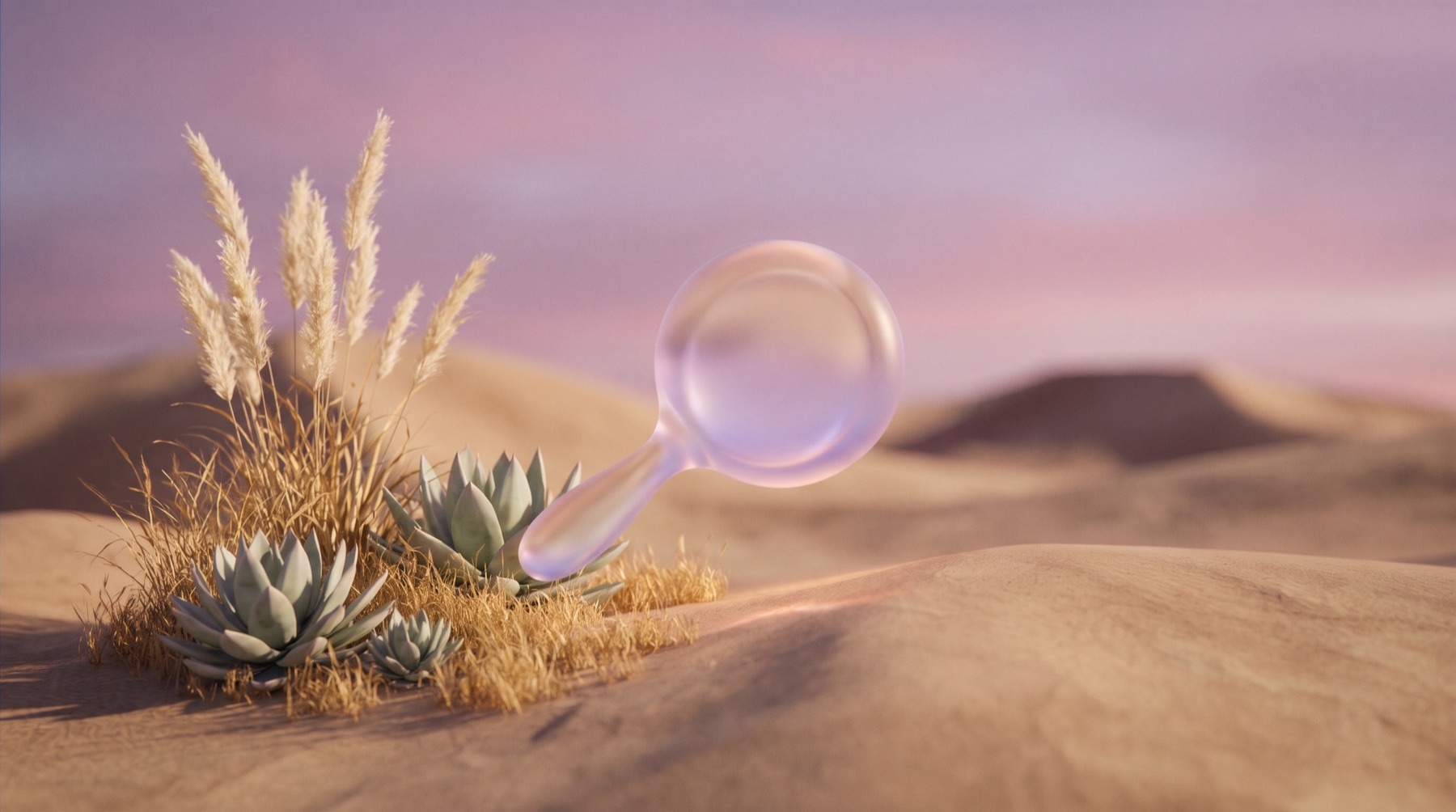 Glass search lens, illustrating AI search versus Google