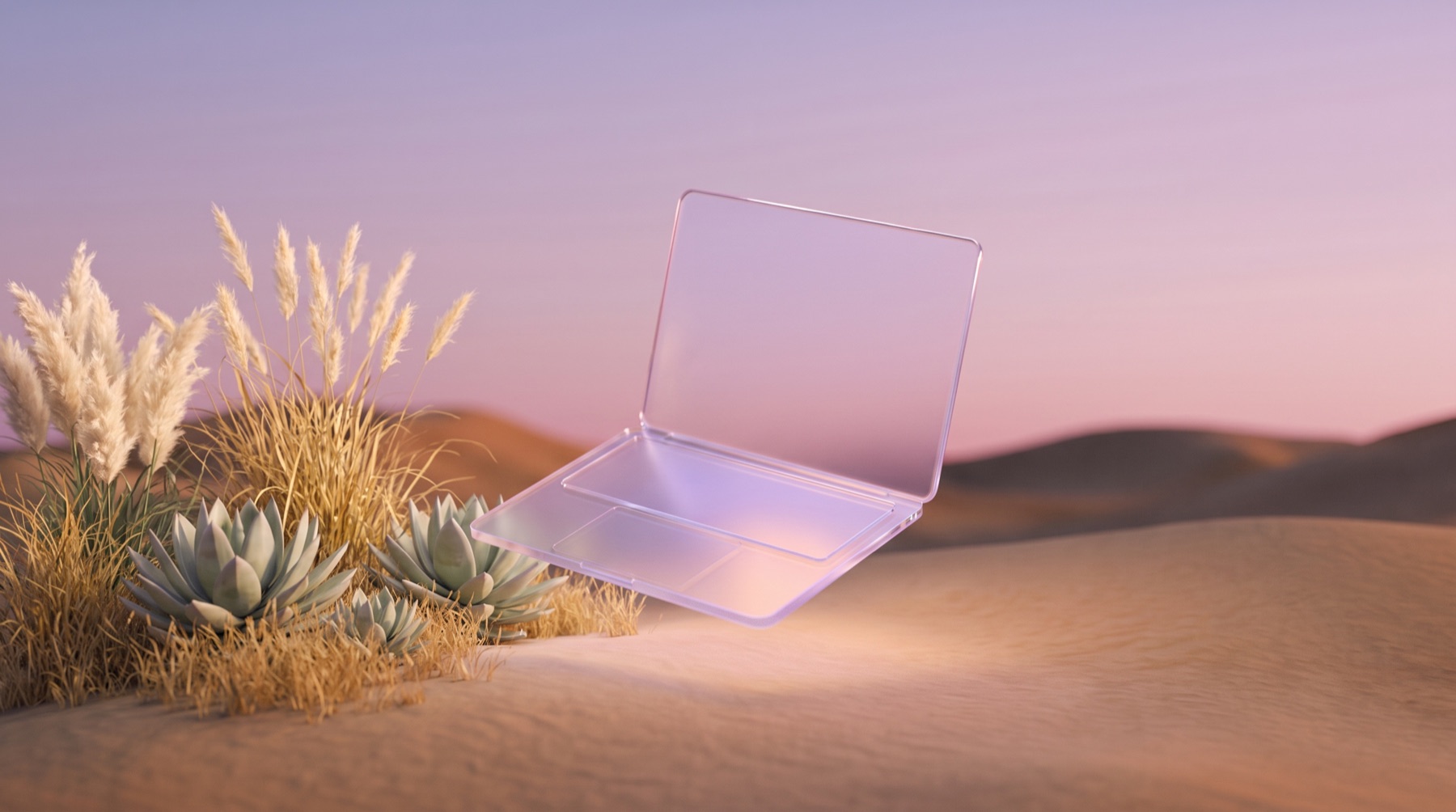 Glass laptop, illustrating a website AI can read
