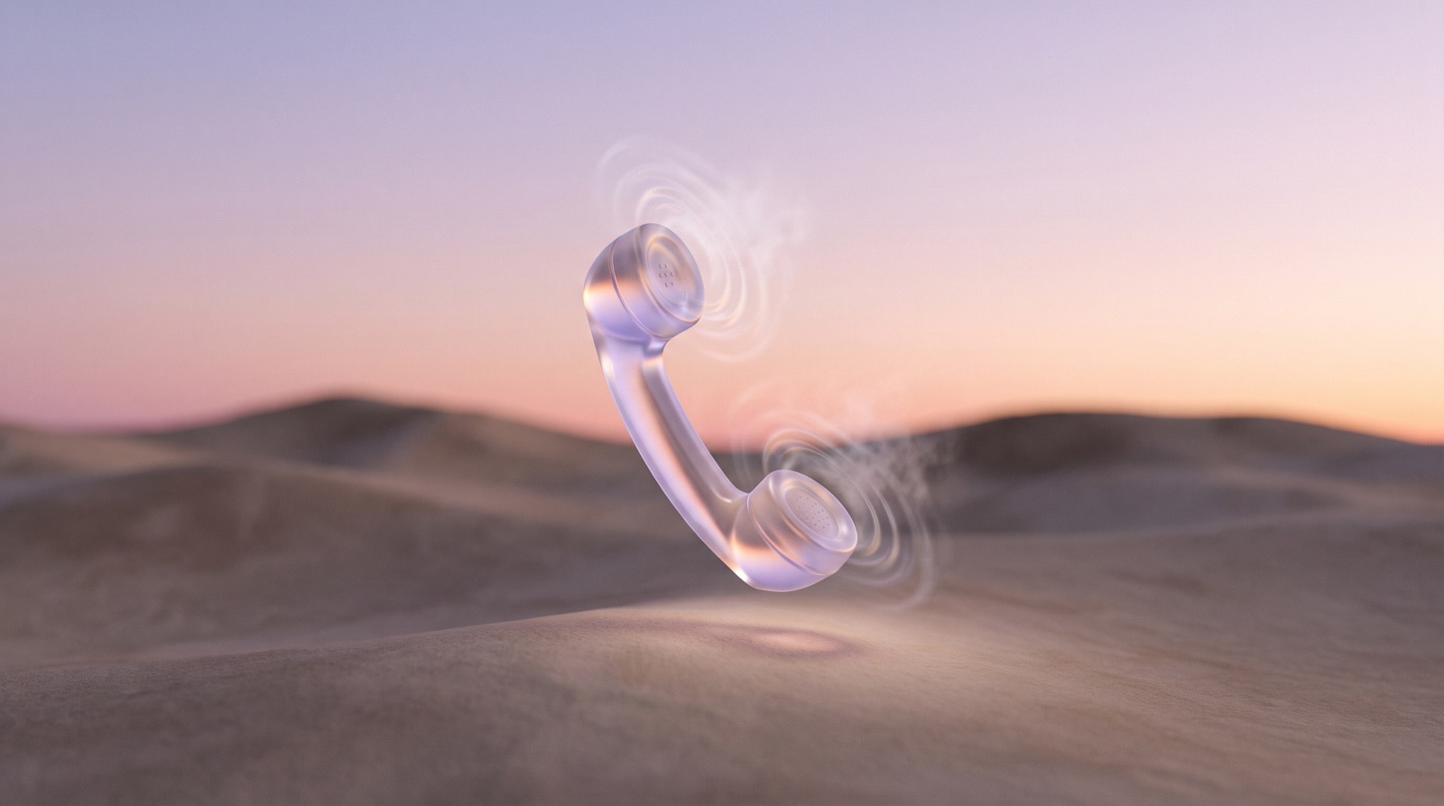 A silent glass telephone with sound waves fading away, showing the cost of poor AI visibility when a customer is never found and the call goes to a competitor instead