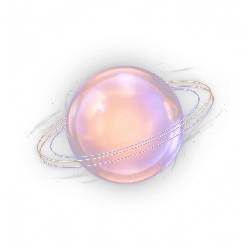 A luminous sphere held steady by orbiting rings – continuous AI-visibility monitoring